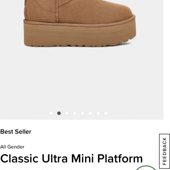 All Gender Classic Ultra Mini Platform UGG boots+chestnut+Sz 10+100% Aut… - Picture 8 of 8